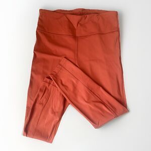 Athleta Ultimate Capri Stash Pocket 7/8 Tight Women's Size Large Brick Orange